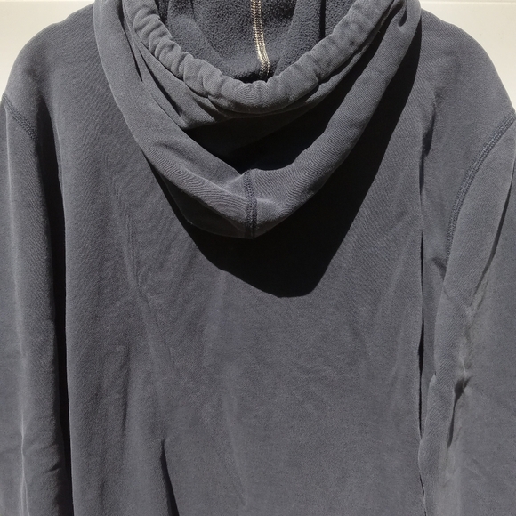 American Eagle Men's Navy Blue Hoodie Yellow Lettering Size Small Spell Out - Picture 3 of 8